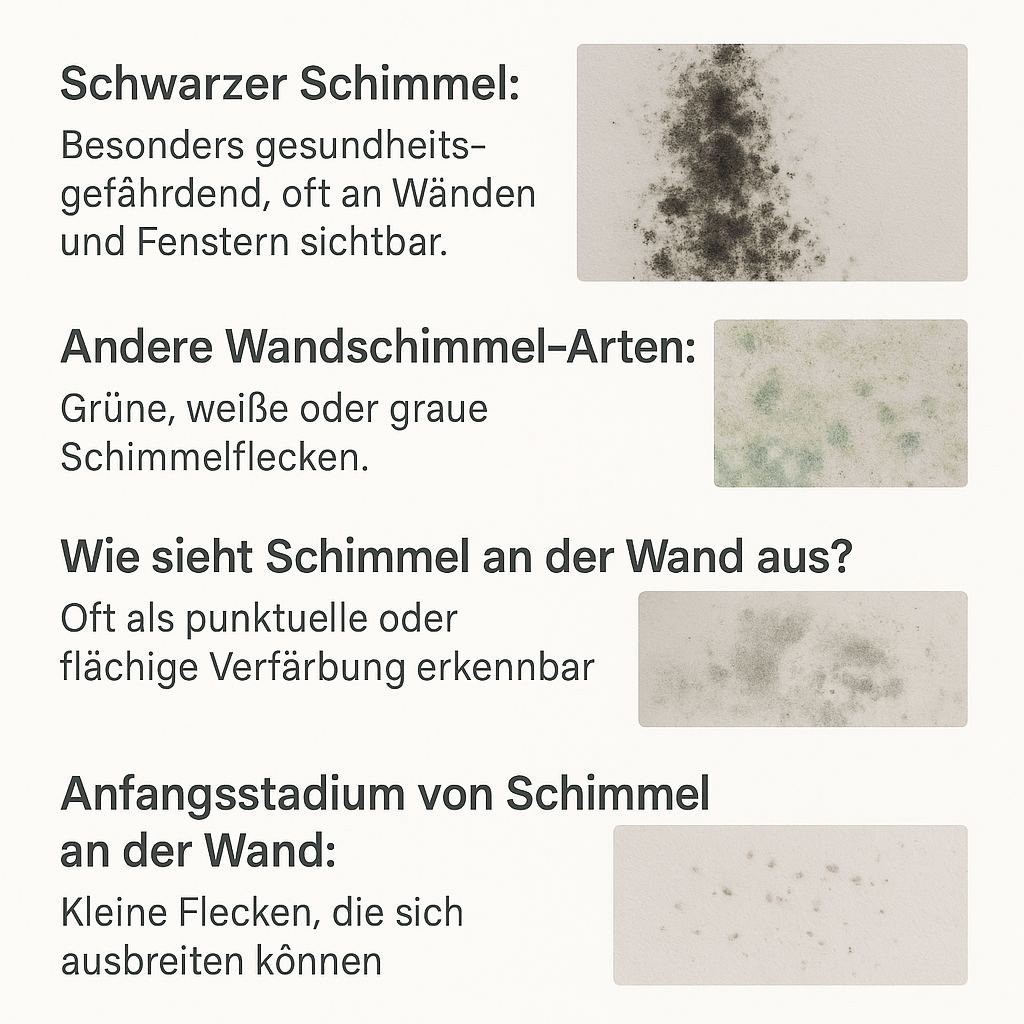 Schimmelarten, verschiedene Schimmelarten Aussehen